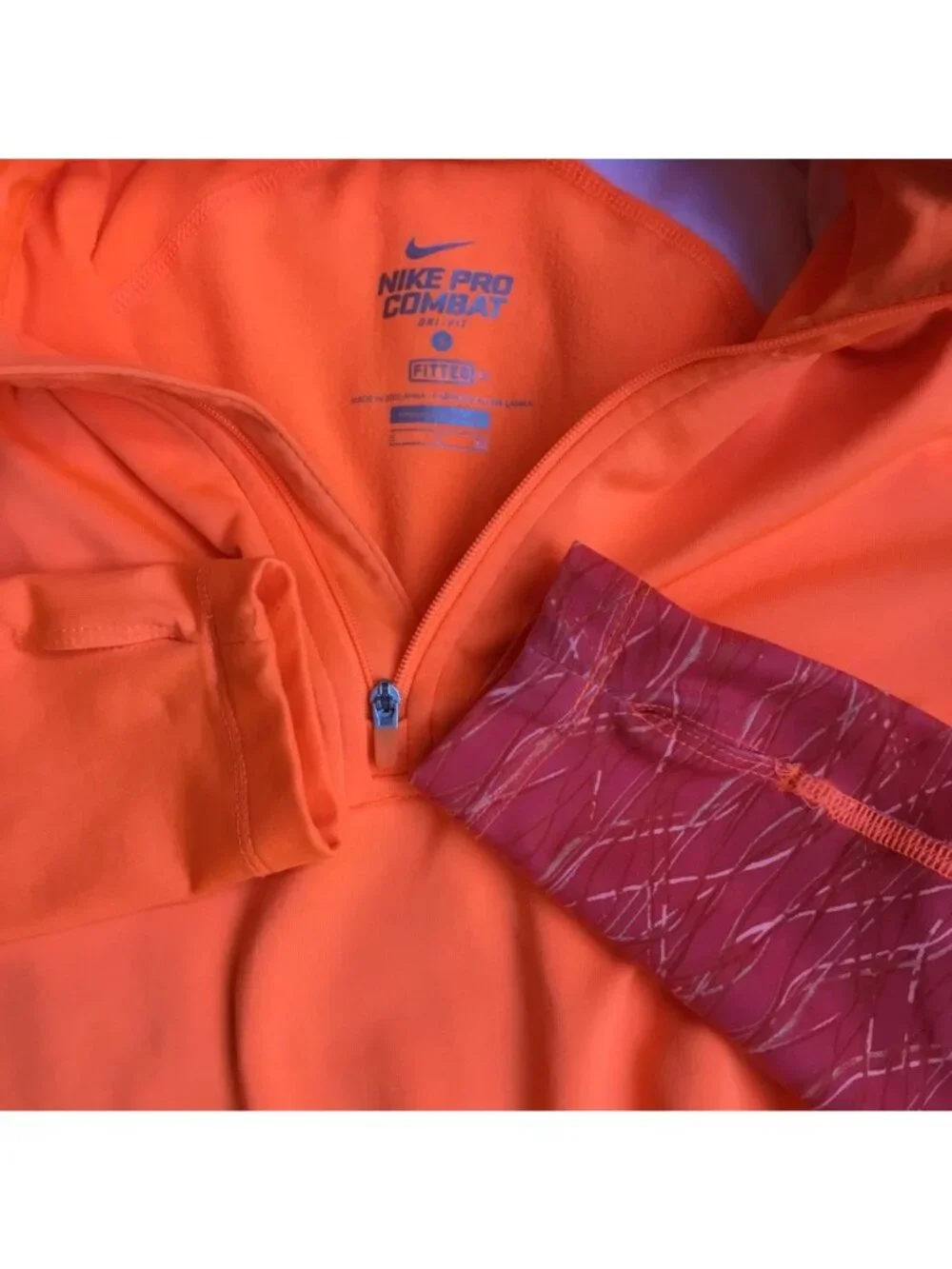 Nike Pro Combat Therma-Fit Fitted Quarter Zip Womens Small